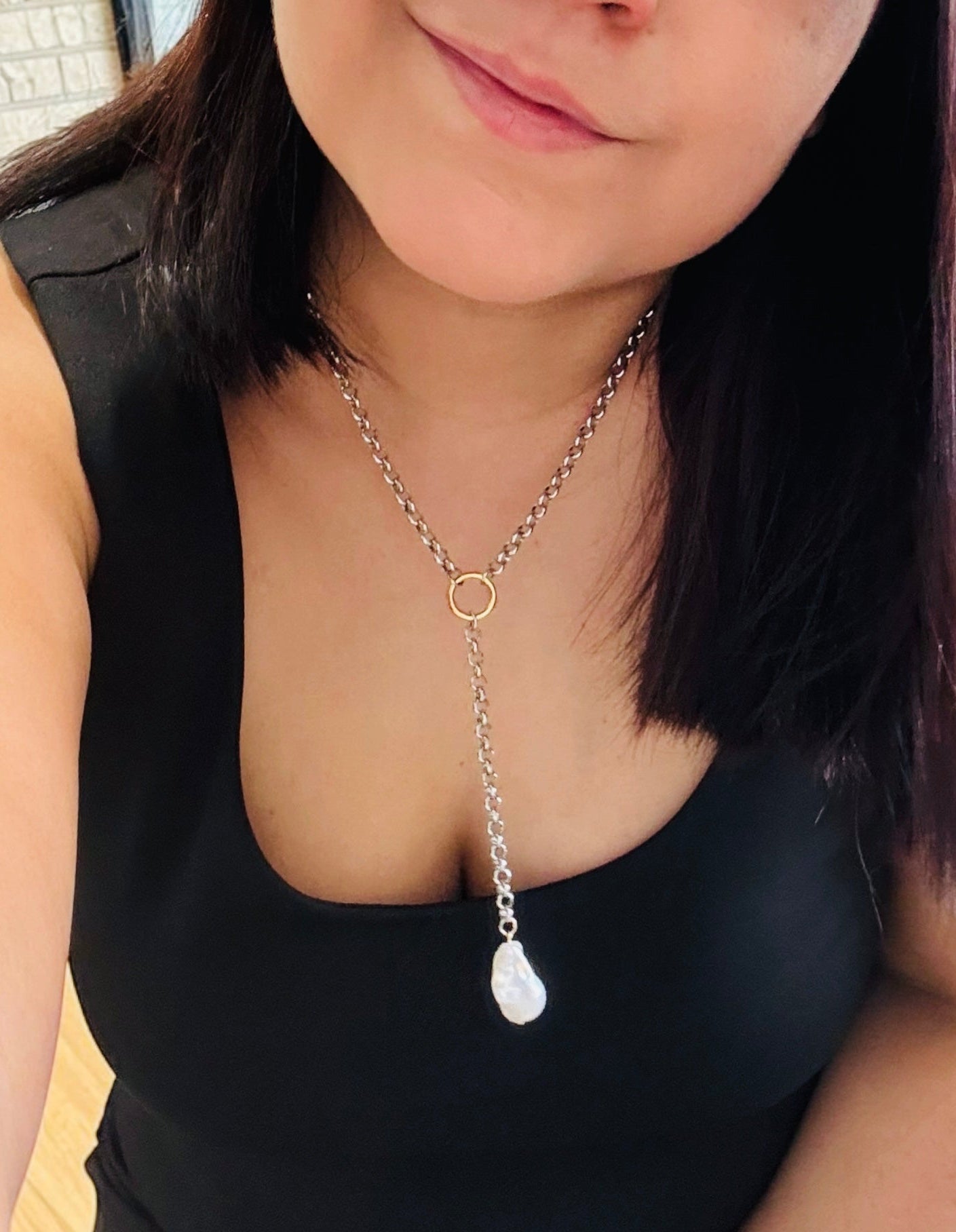 Silver Lariat Necklace