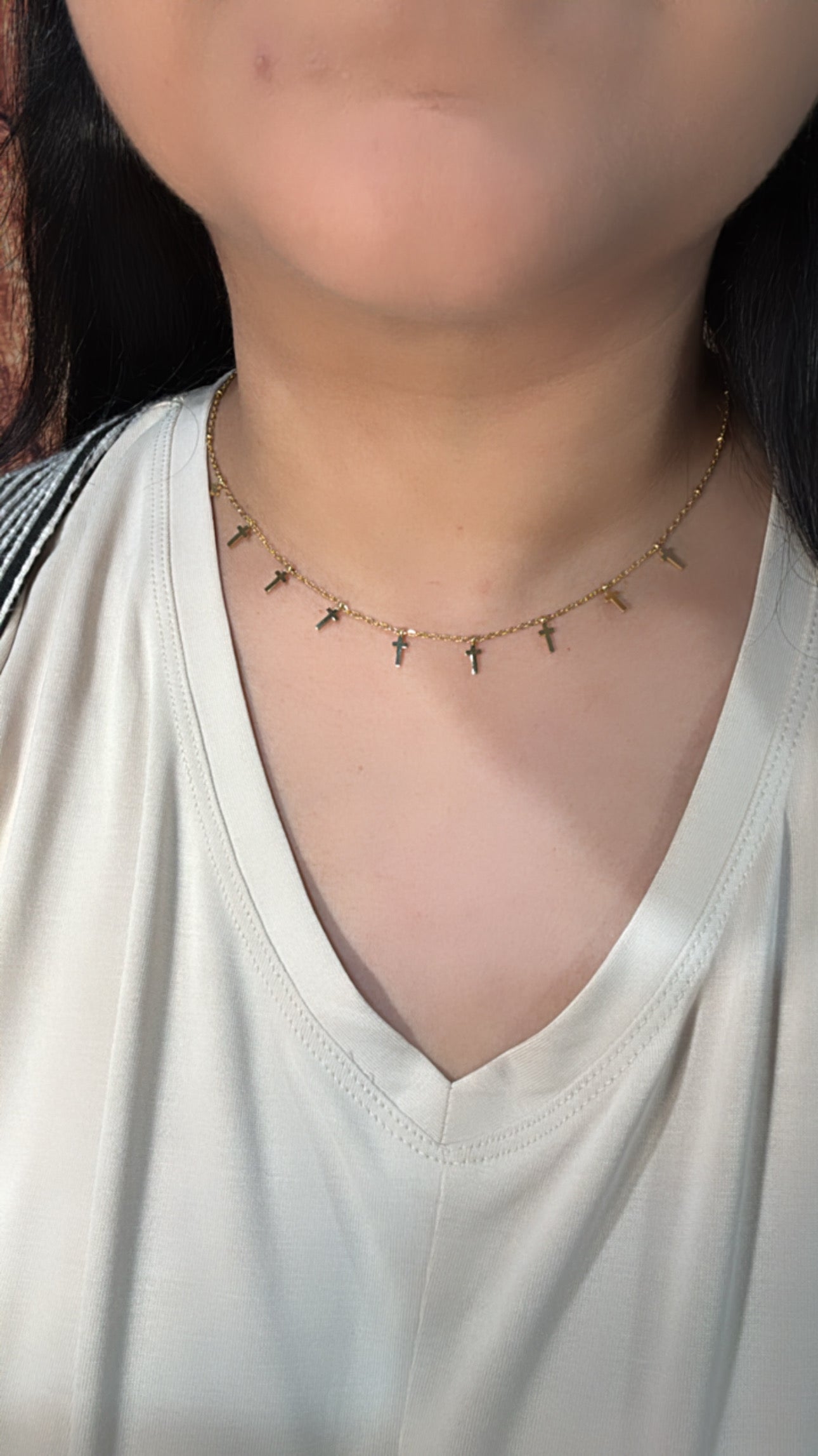 Cross Choker Necklace