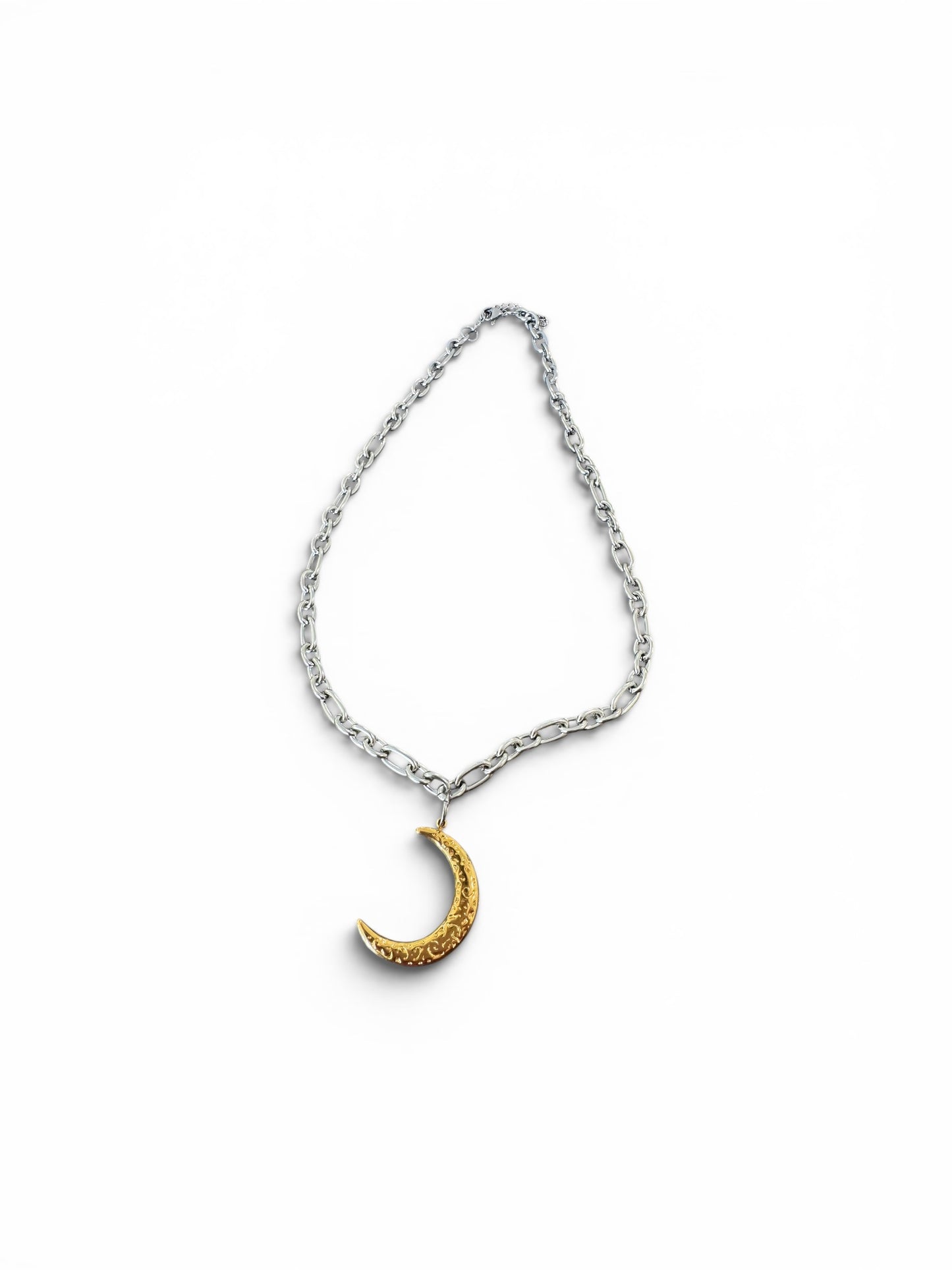Silver Moon Gold Necklace