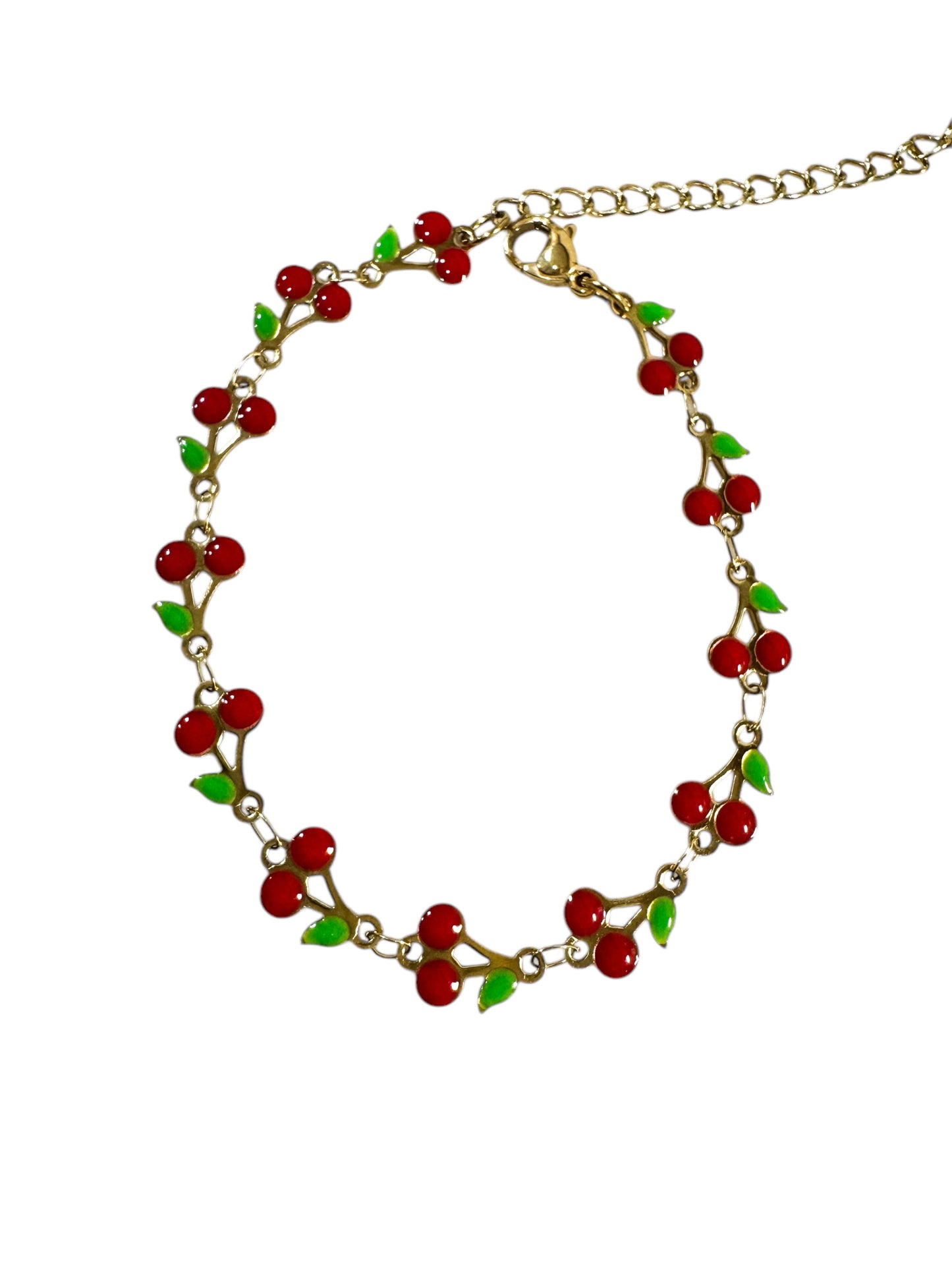 Gold Cherry Bracelet