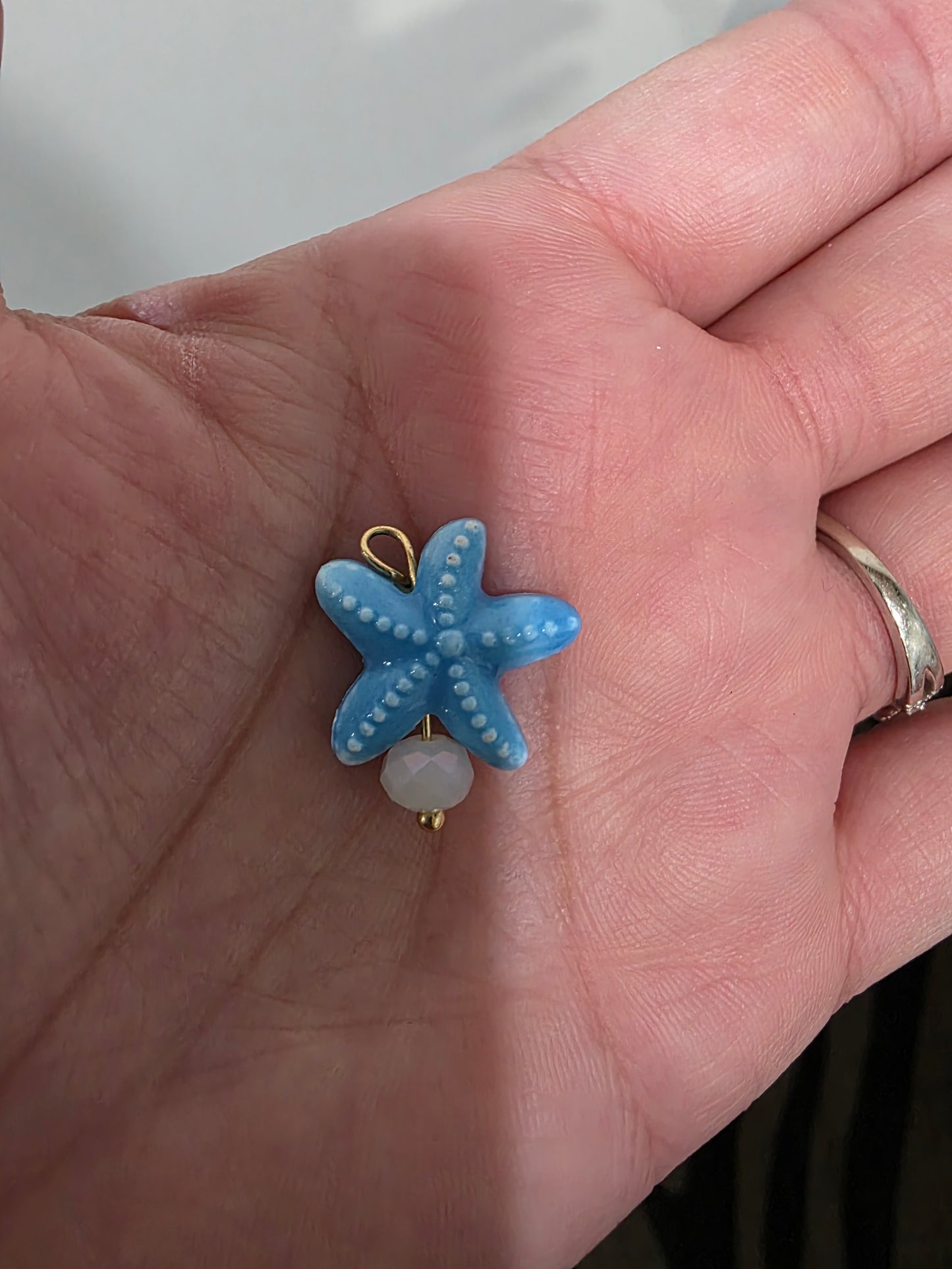 Blue Stone sea star Charm