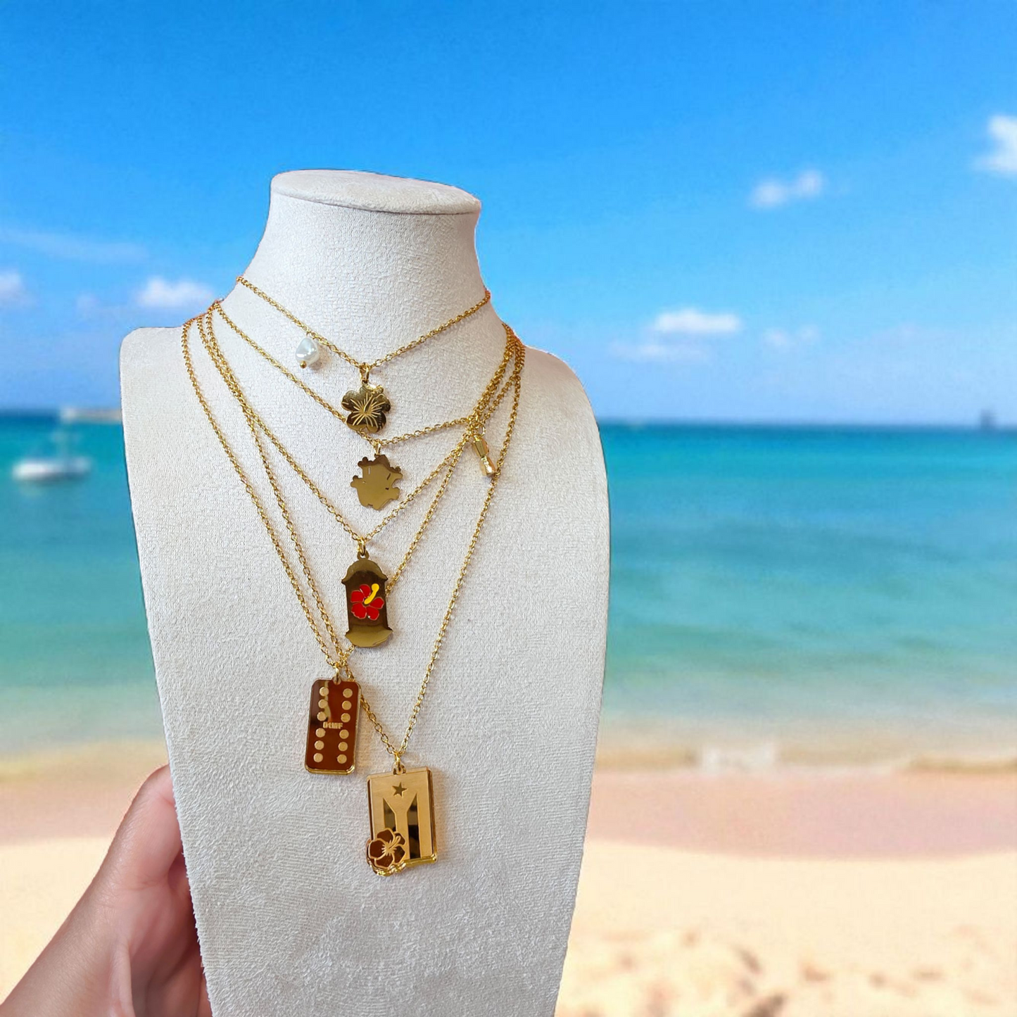 Puerto Rico Flag Necklace
