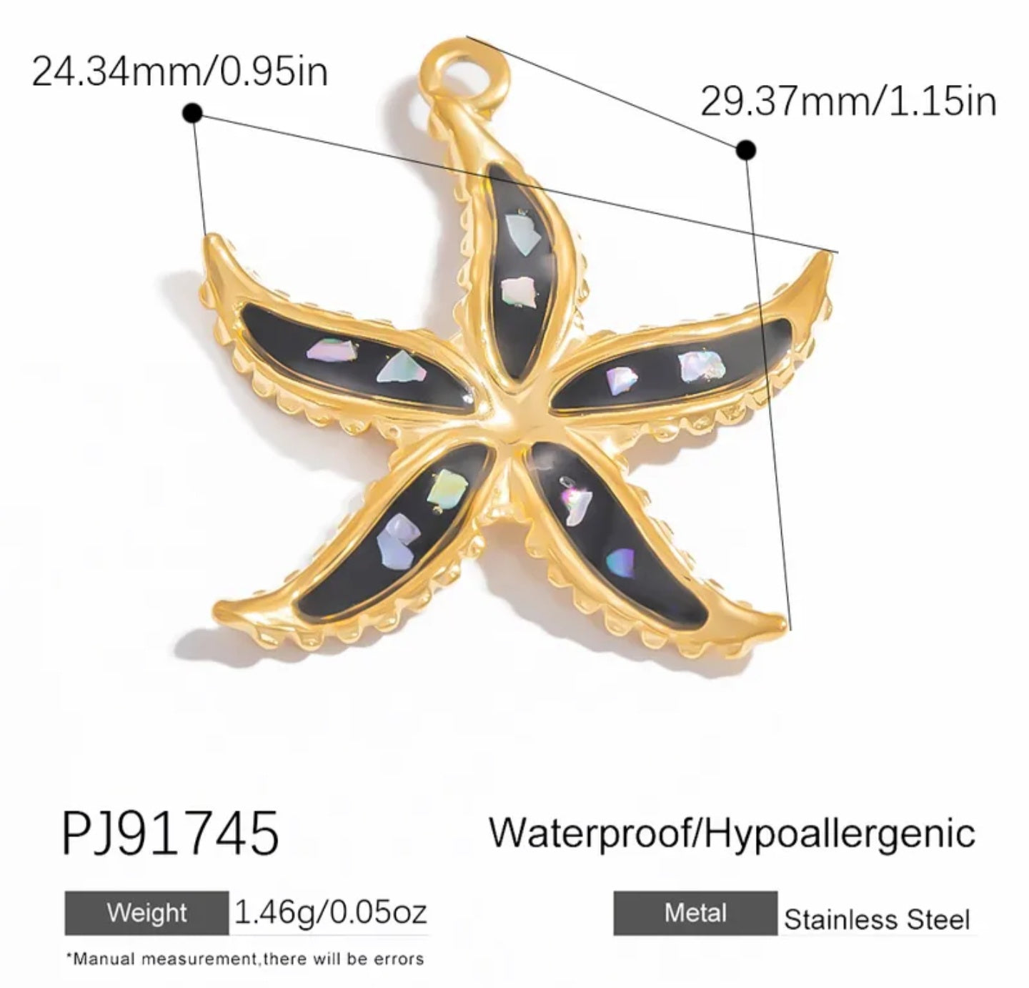 Black sea Star Charm