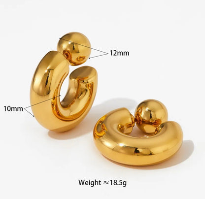 Chunky Gold Hoops