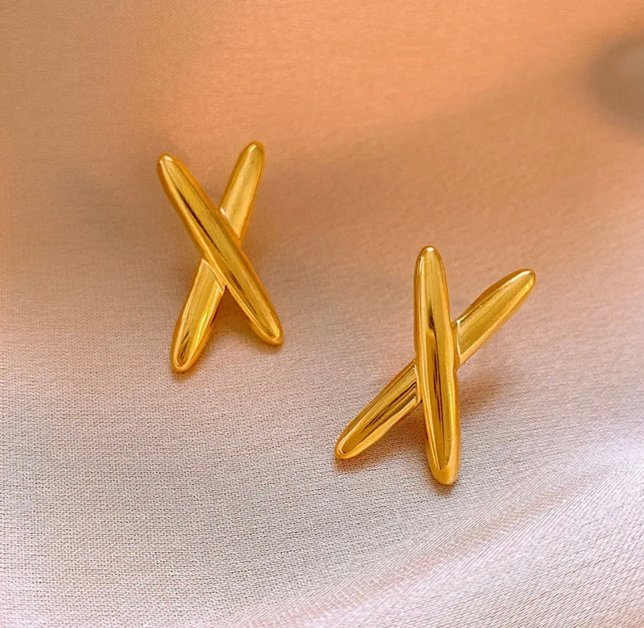 X with Gold Earrings
