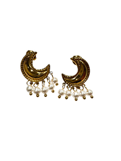 Moon Pearl Studs