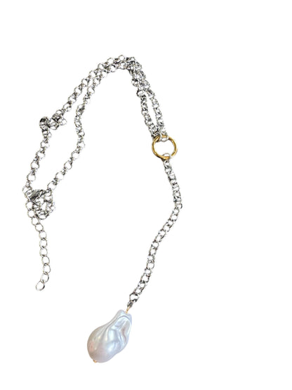 Silver Lariat Necklace