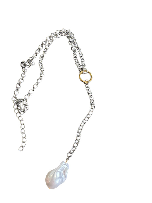 Silver Lariat Necklace