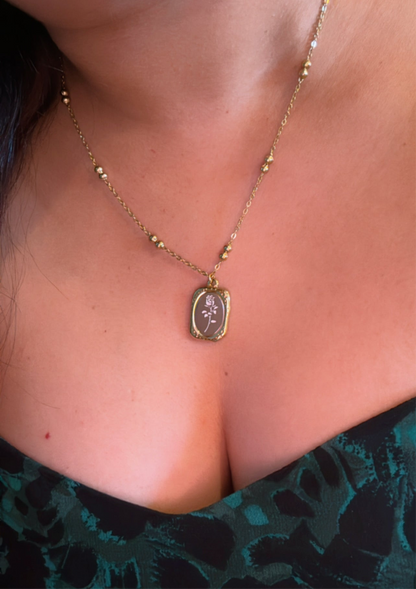 Mirror Flower Necklace
