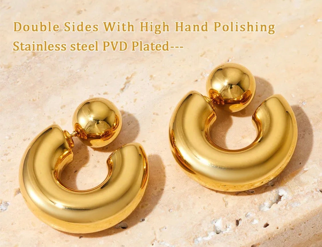 Chunky Gold Hoops
