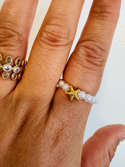 Pearl Sea Star Ring