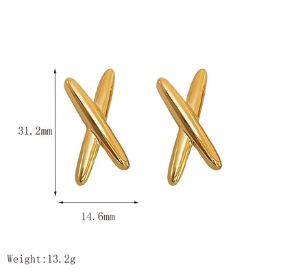X with Gold Earrings