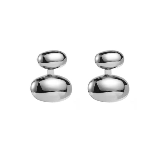 Silver Geo Earrings