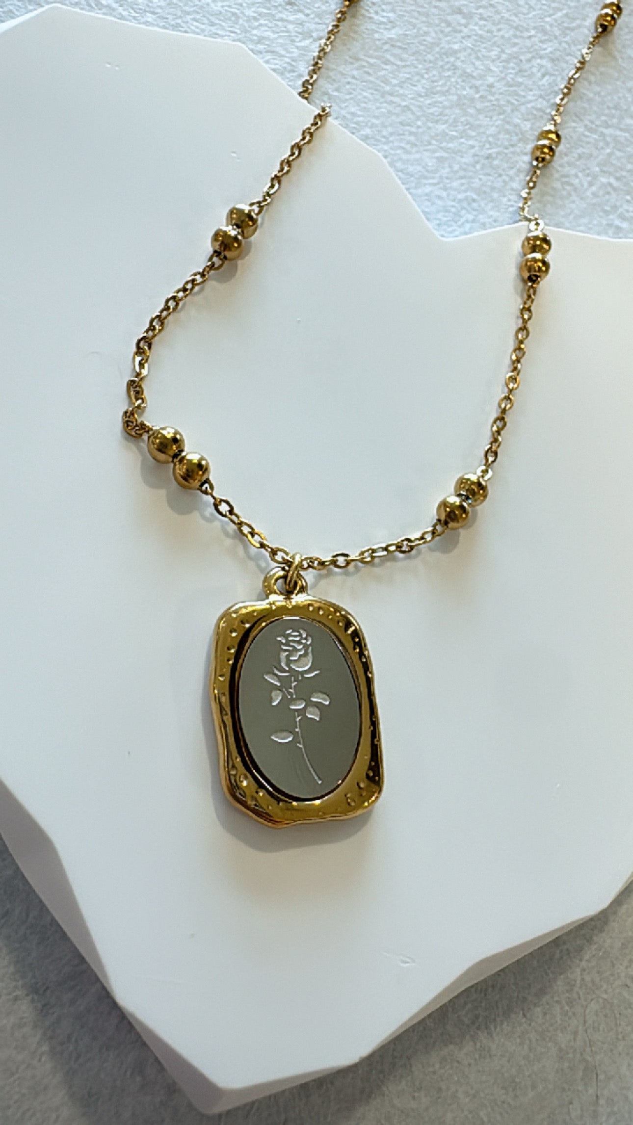 Mirror Flower Necklace