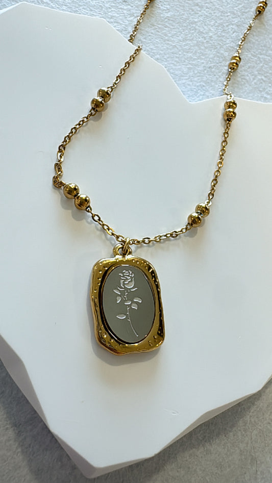 Mirror Flower Necklace