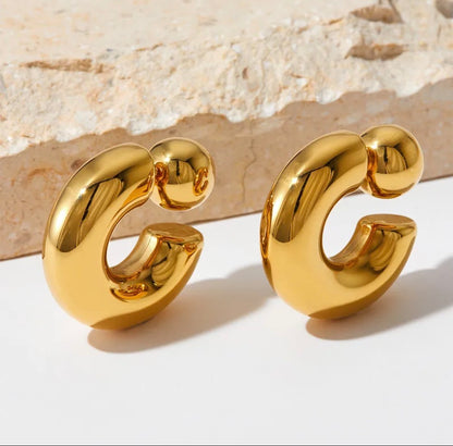 Chunky Gold Hoops