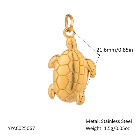 Gold Turtle Charm