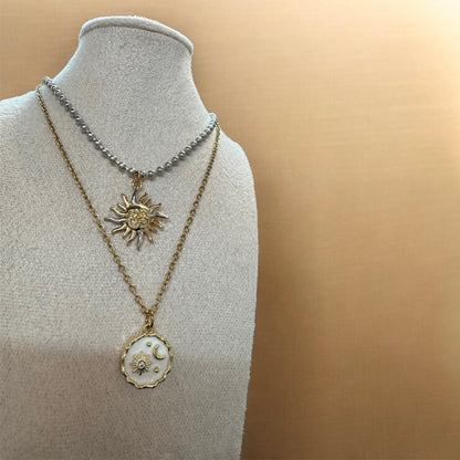 Silver Sun Necklace