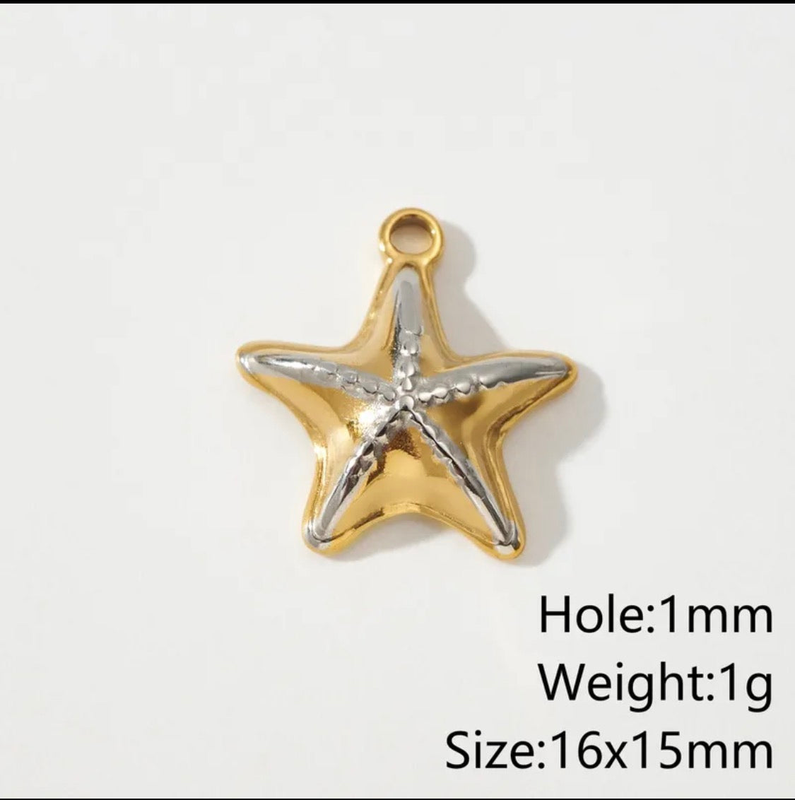 Mini sea star charm