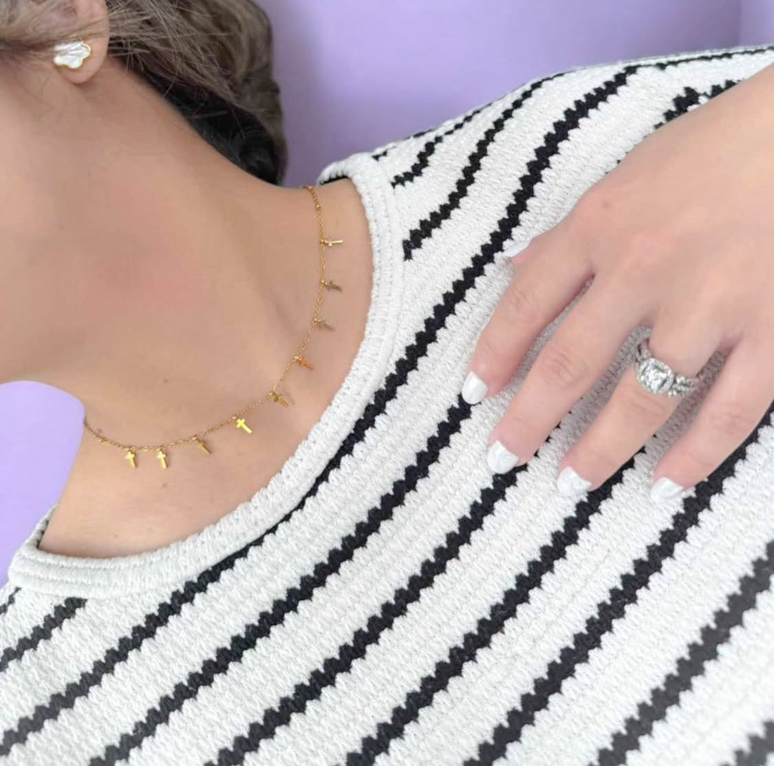 Cross Choker Necklace