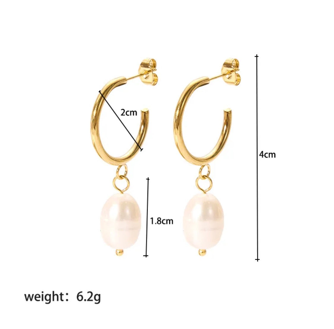 Pearl Hoop Earrings