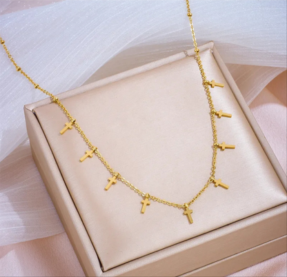 Cross Choker Necklace