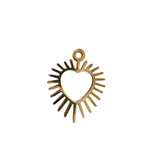Sun Heart Charm
