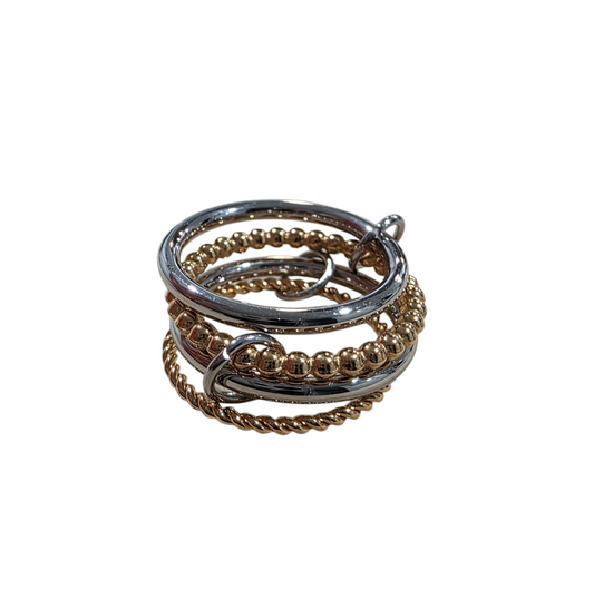 Two tone twist Ring