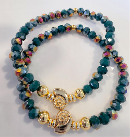 Emerald Shell Bracelet
