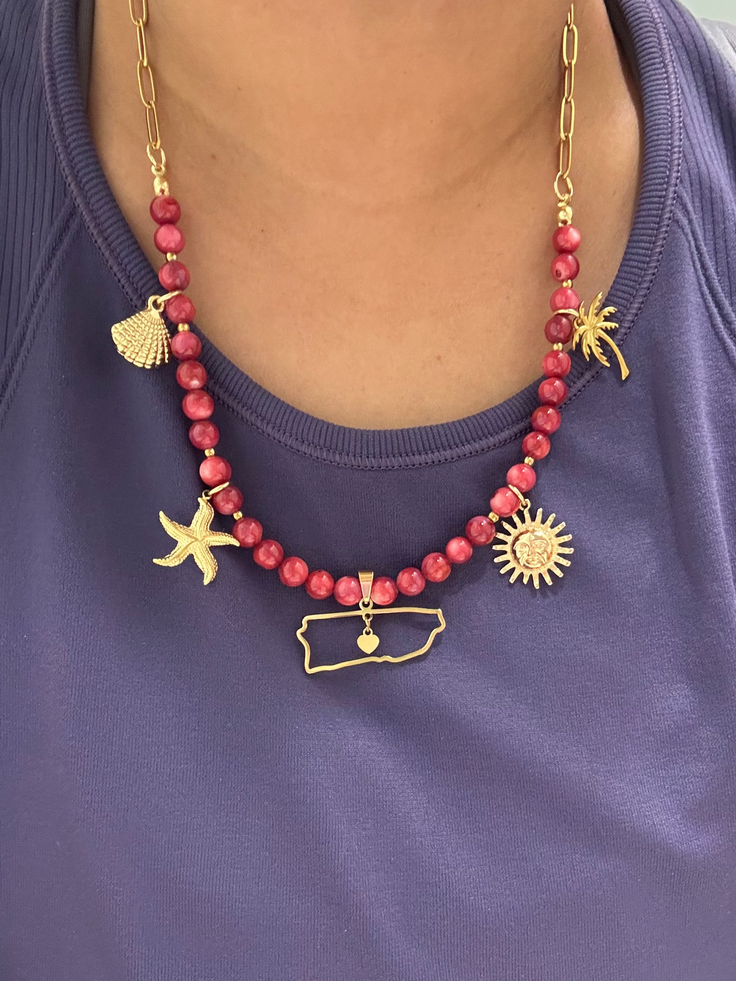 Boricua Charm Necklace