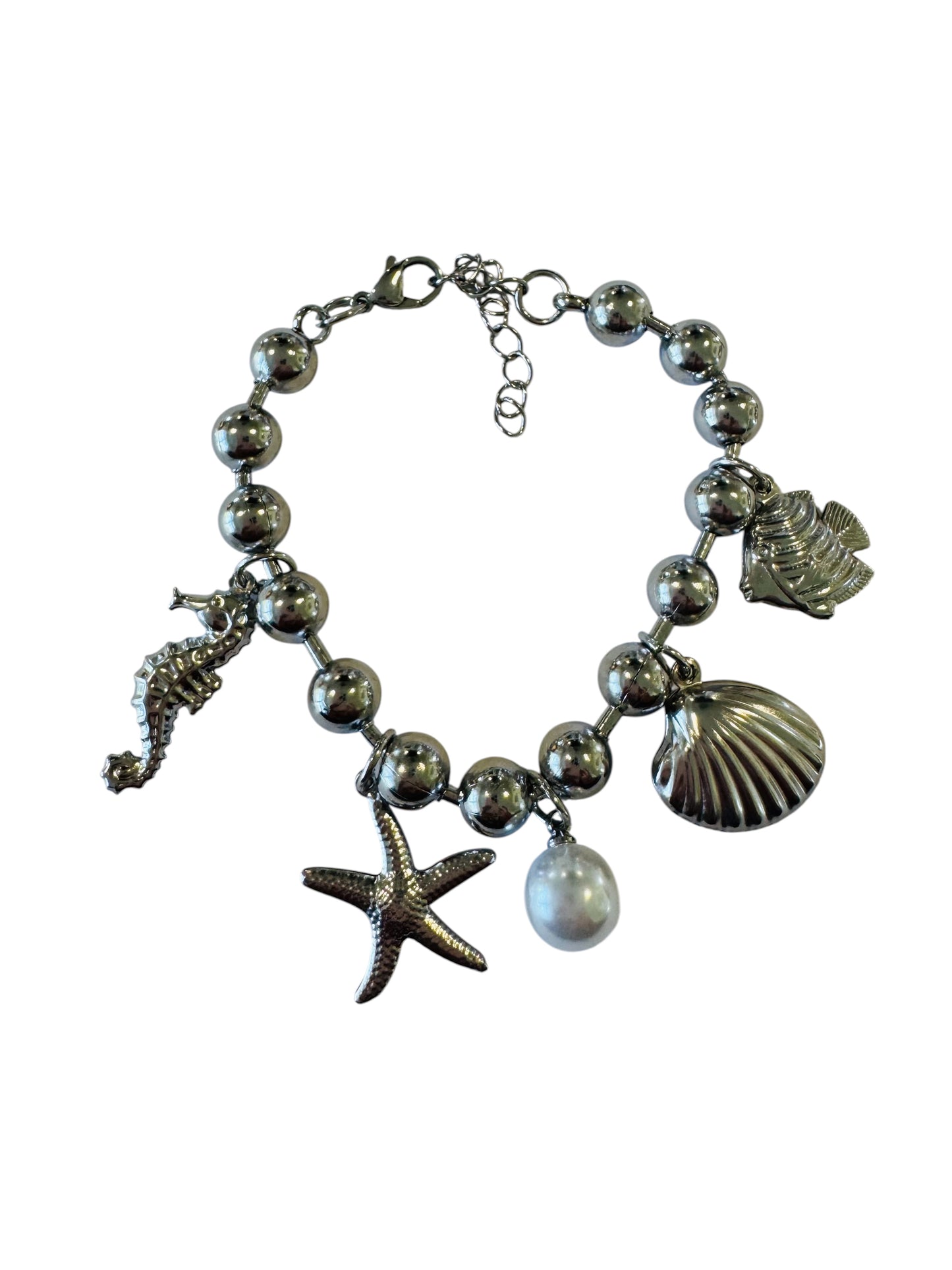 Silver Sea Charm Bracelet