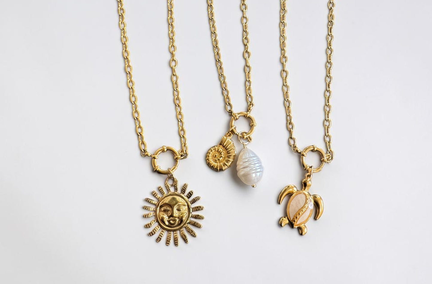 Small Switch Charm Necklace w Pearl Charm
