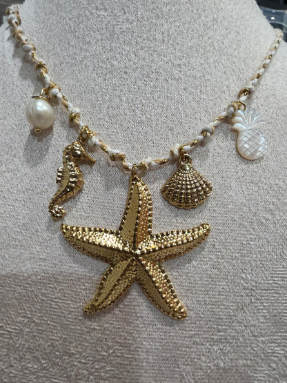 Gold Shell charm