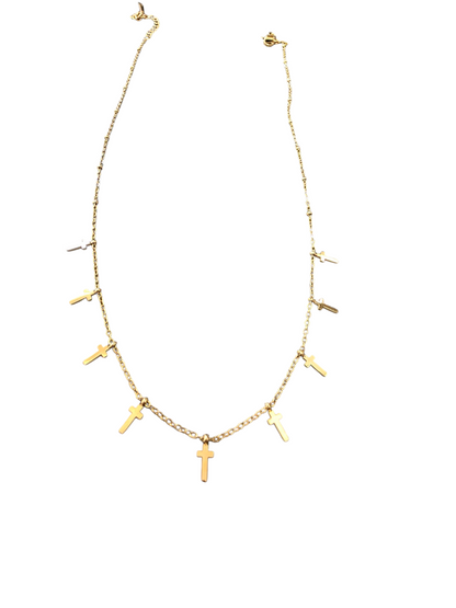 Cross Choker Necklace