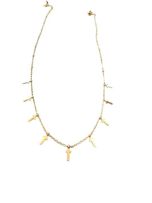 Cross Choker Necklace