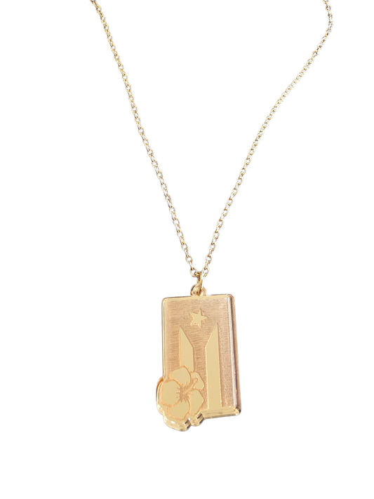 Puerto Rico Flag Necklace