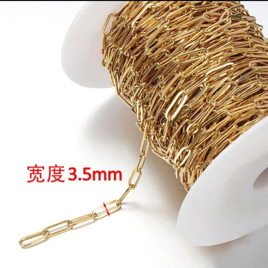 Gold Paper Clip Necklace