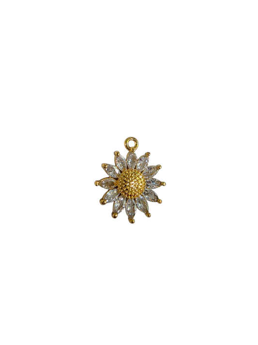 Crystals Sunflower Charm