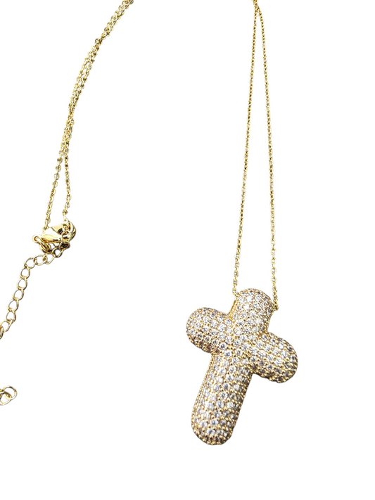 Bubble Cross Necklace