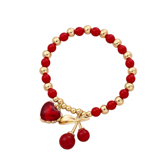 Cherry Heart Bracelet