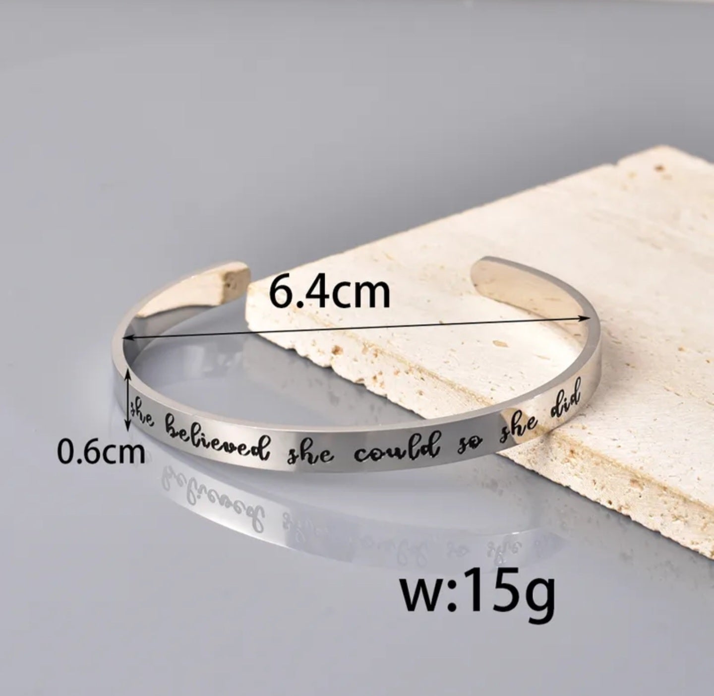 She Believed Bracelet
