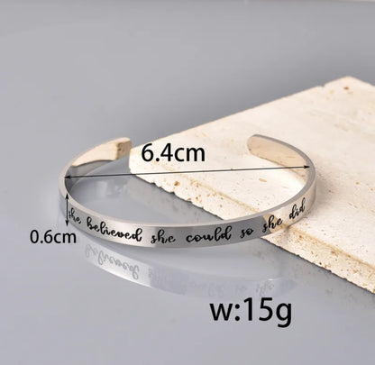 She Believed Bracelet