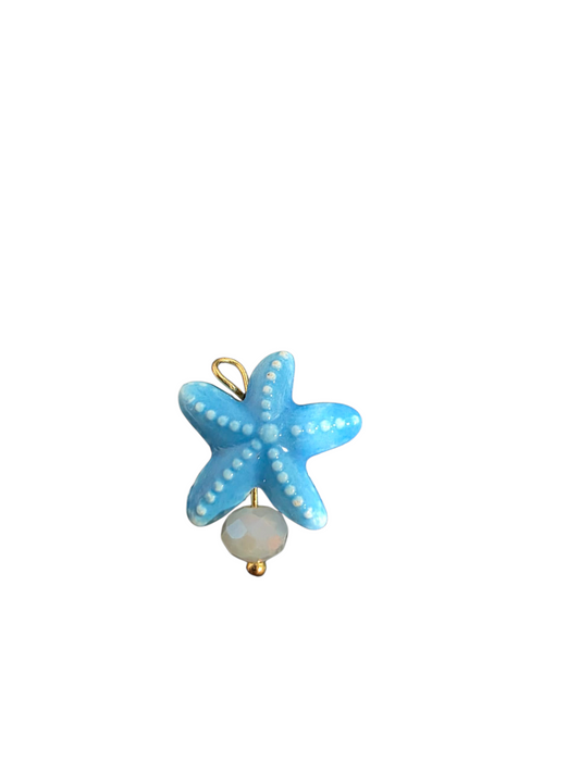 Blue Stone sea star Charm