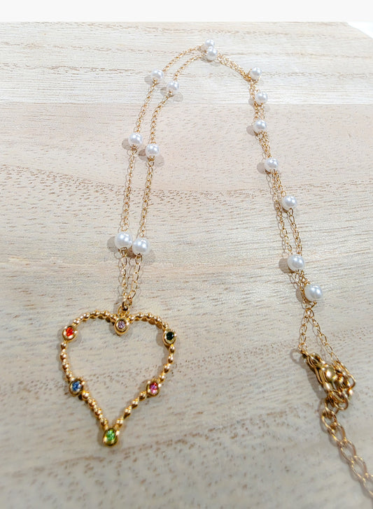 Color Heart Necklace