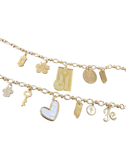 PR Flag Gold Charm