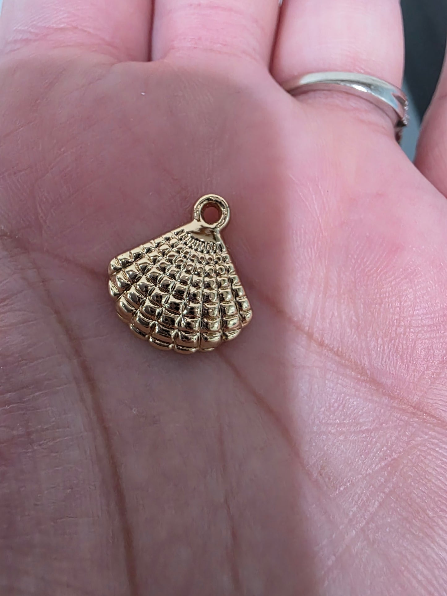 Gold Shell charm