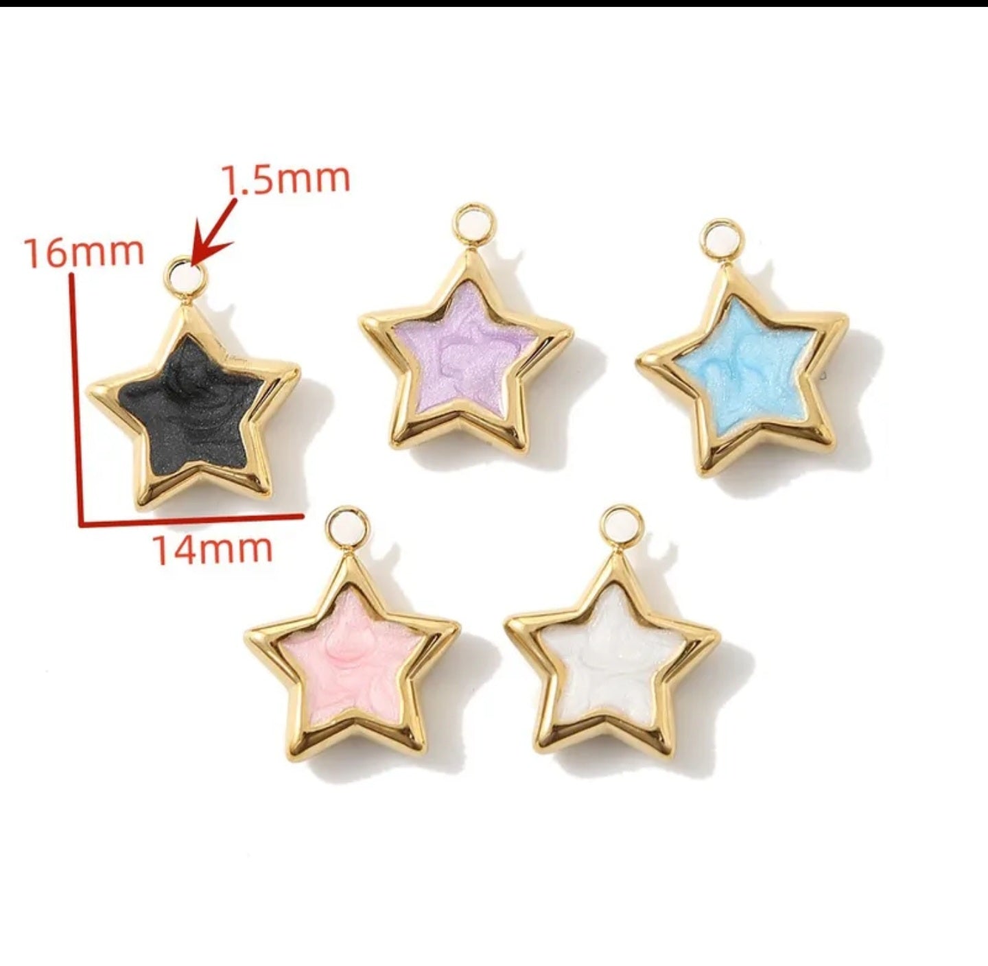 White Mini Star Charm