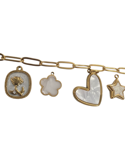 Nacar Flower Charm