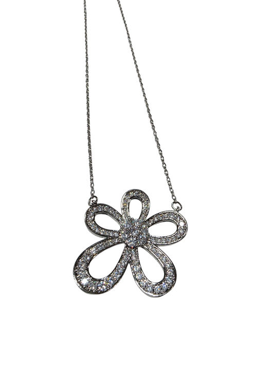 Silver Flower Necklace