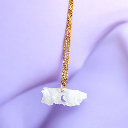 Puerto Rico Moon Necklace
